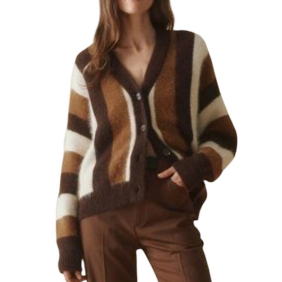 Industry Brown Striped Women's Sweater, Super Soft, New With Tags - Picture 6 of 6